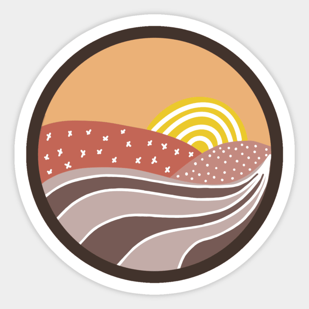 Boho Landscape Sticker by Sisu Design Co